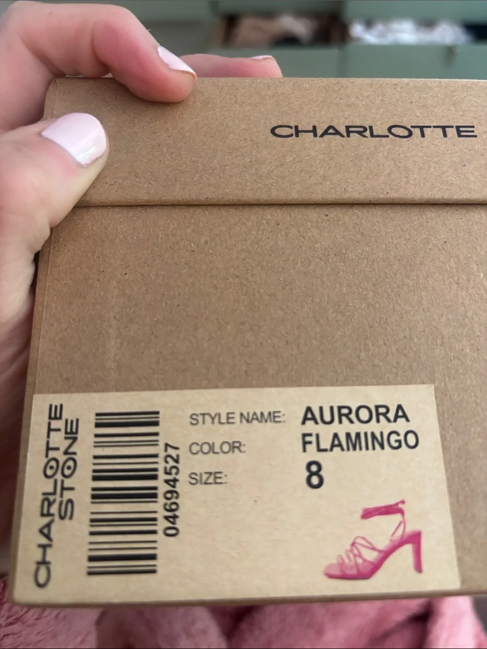 Charlotte Stone Pink Ankle Wrap Sandals Size 8 - Picture 4 of 4